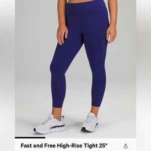 Lululemon fast and free legging 25 inch